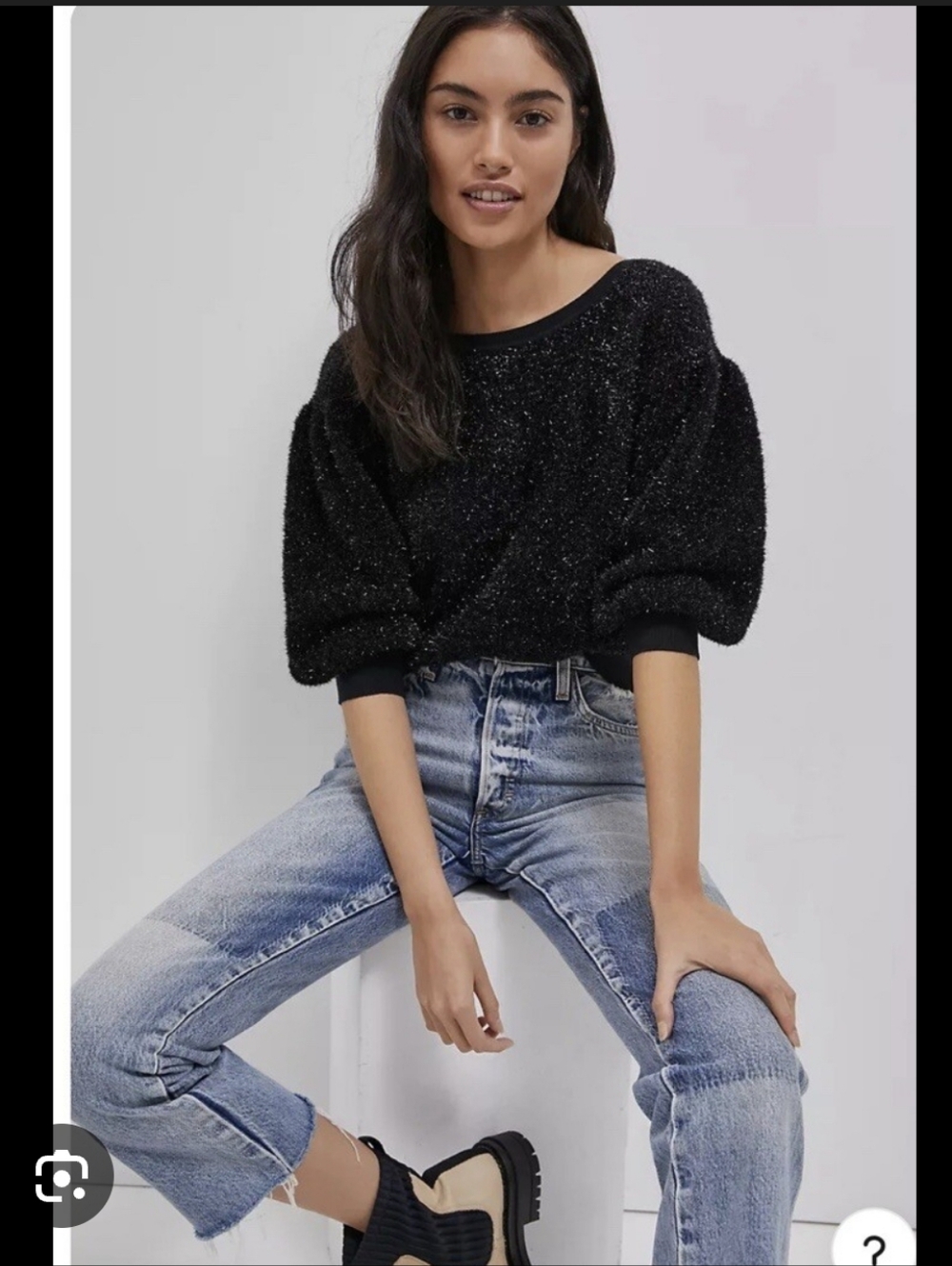 NWT Anthropologie Maeve Tinsel sweater size S
